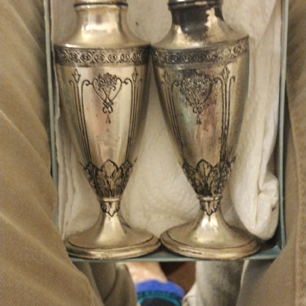 Antique salt and pepper shakers